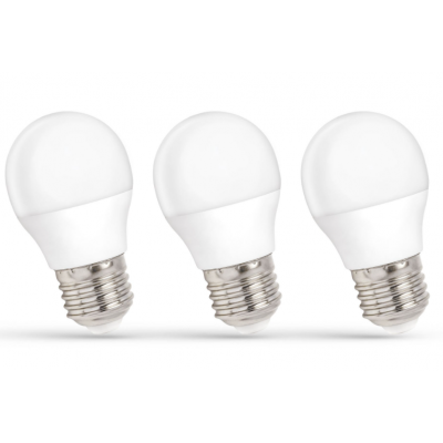 Żarówka LED 3szt. kulka E27 6W WW biała ciepła Spectrum Led (WOJ+13024_3PACK)